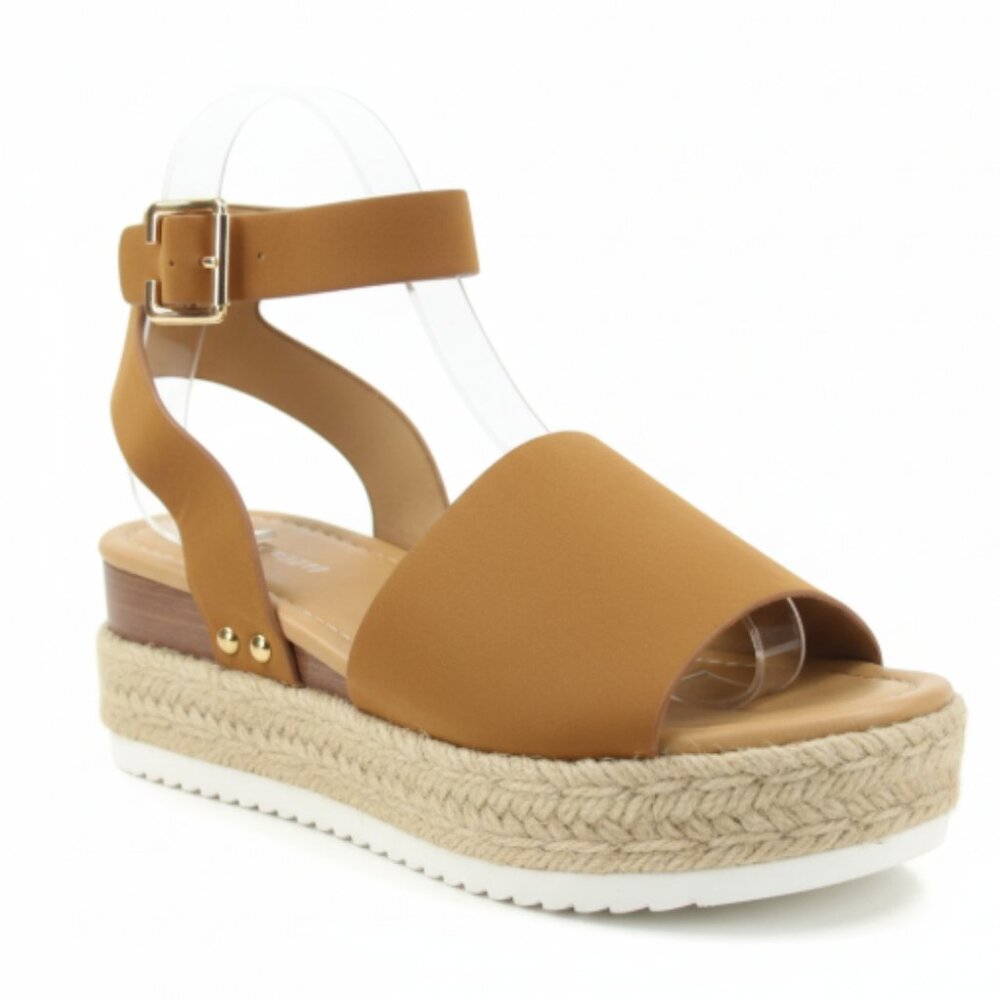 Forever Women’s Sandals Sz 10 NEW Open Toe Flat Platform Casual Fashion Shoes